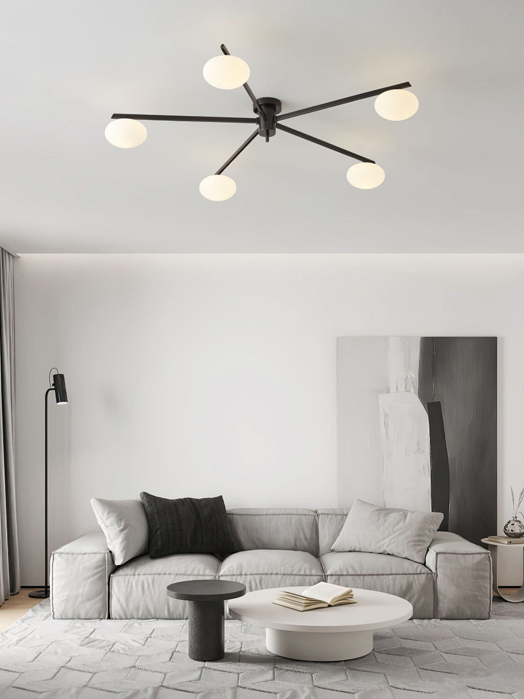 Lampada da Soffitto Moderna Jasper con Paralumi in Vetro