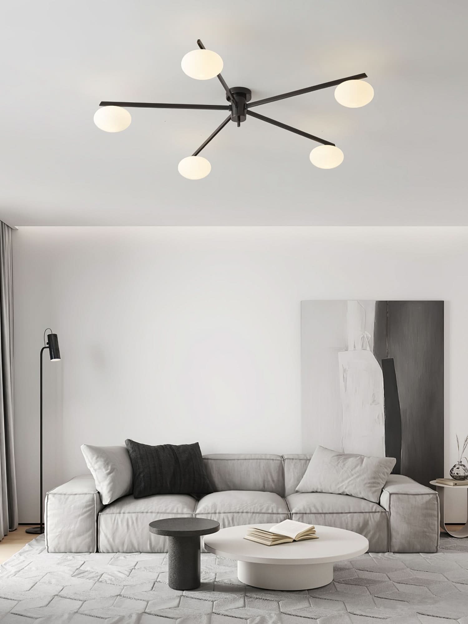 Lampada da Soffitto Moderna Jasper con Paralumi in Vetro