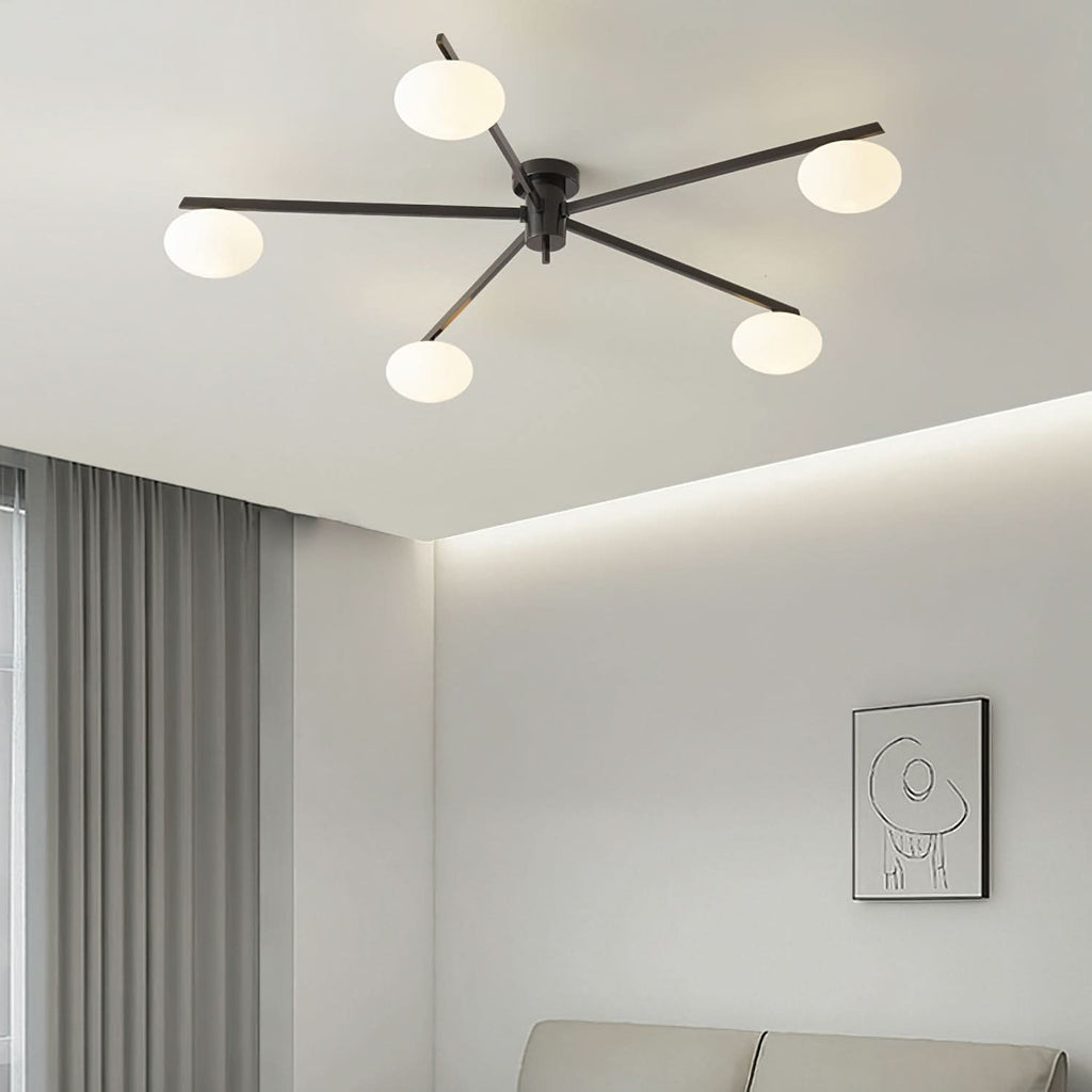 Lampada da Soffitto Moderna Jasper con Paralumi in Vetro