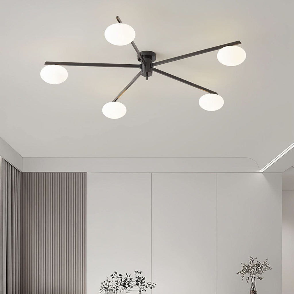 Lampada da Soffitto Moderna Jasper con Paralumi in Vetro