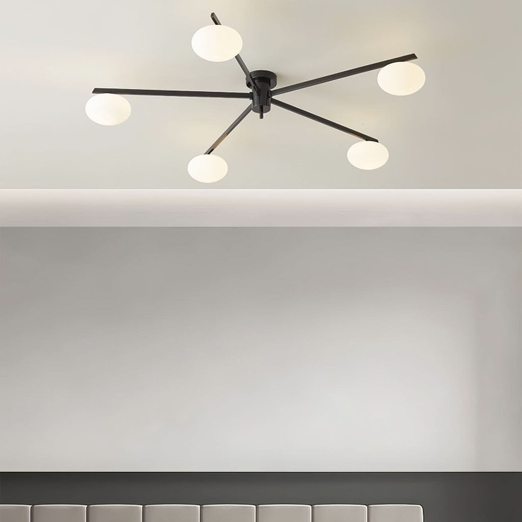 Lampada da Soffitto Moderna Jasper con Paralumi in Vetro