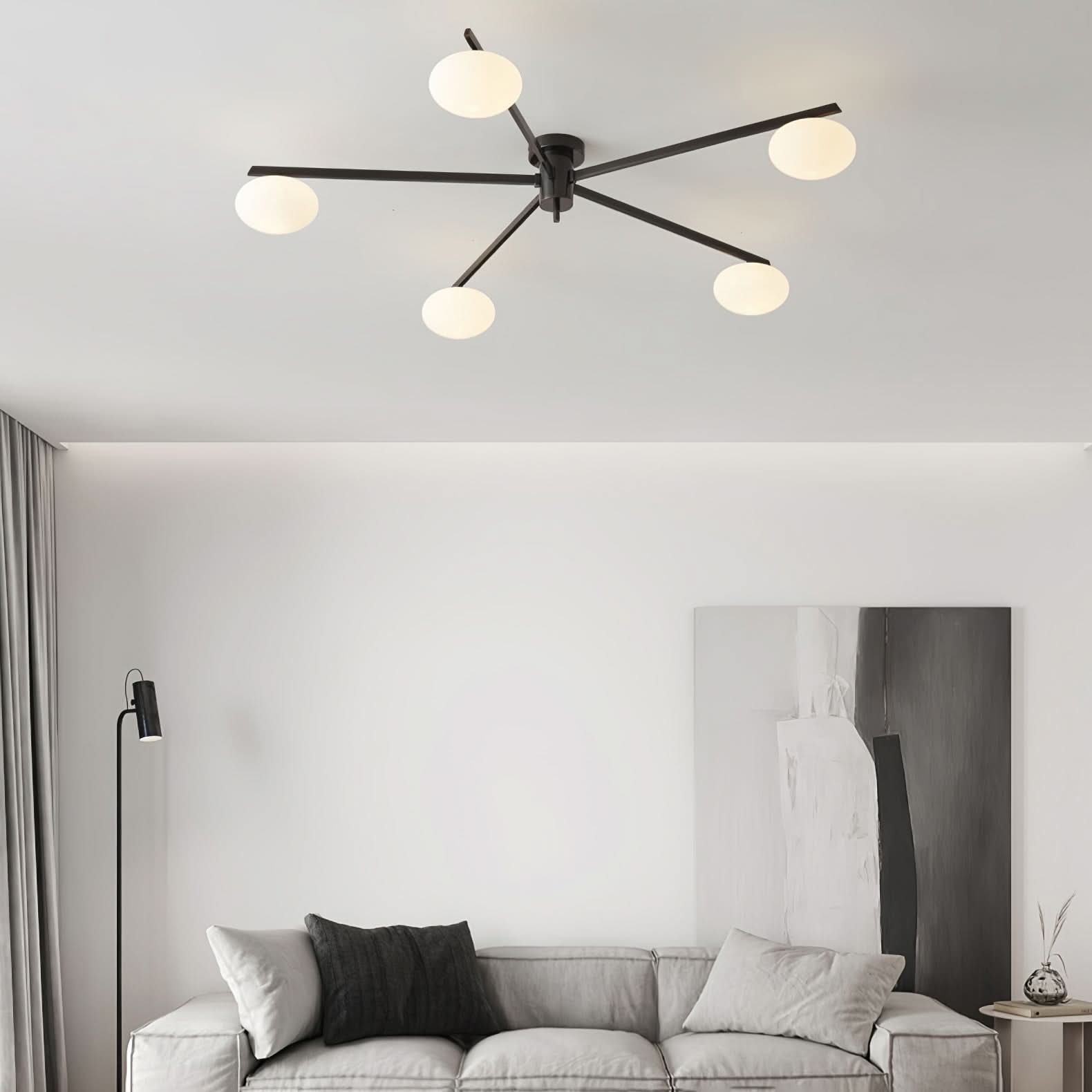 Lampada da Soffitto Moderna Jasper con Paralumi in Vetro