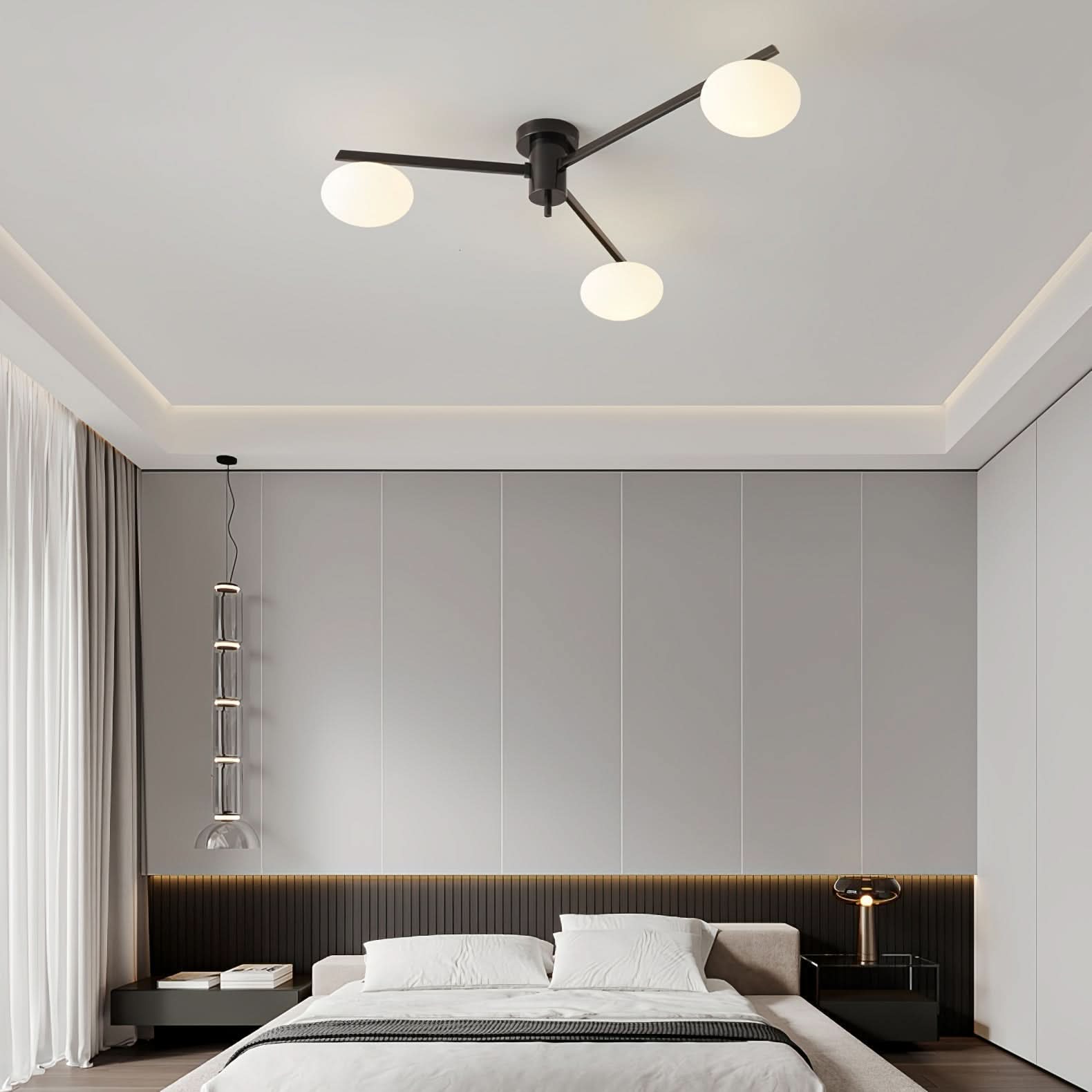 Lampada da Soffitto Moderna Jasper con Paralumi in Vetro