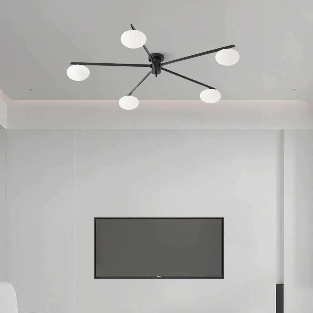Lampada da Soffitto Moderna Jasper con Paralumi in Vetro