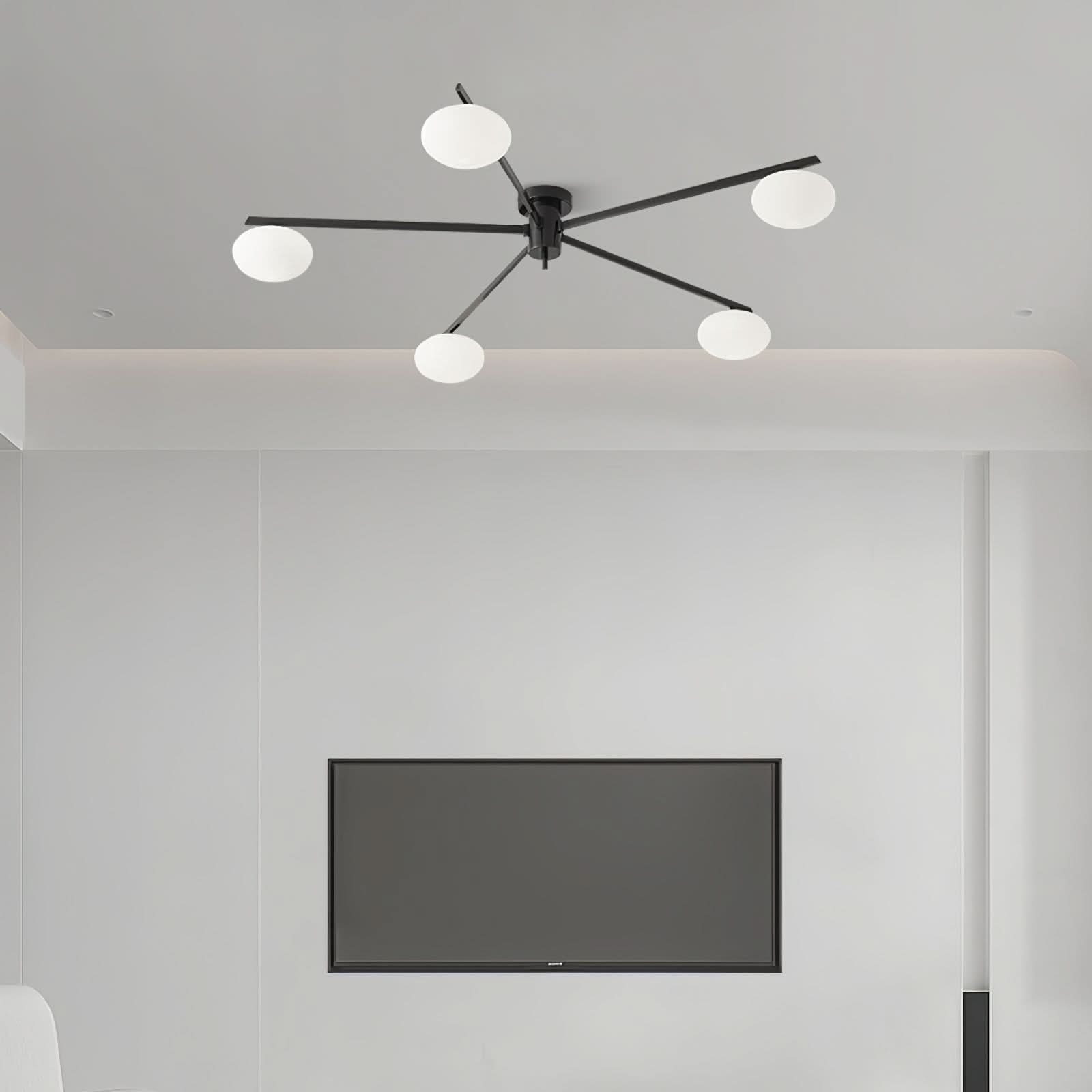 Lampada da Soffitto Moderna Jasper con Paralumi in Vetro