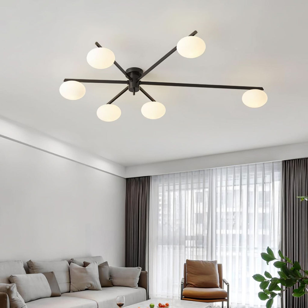 Lampada da Soffitto Moderna Jasper con Paralumi in Vetro