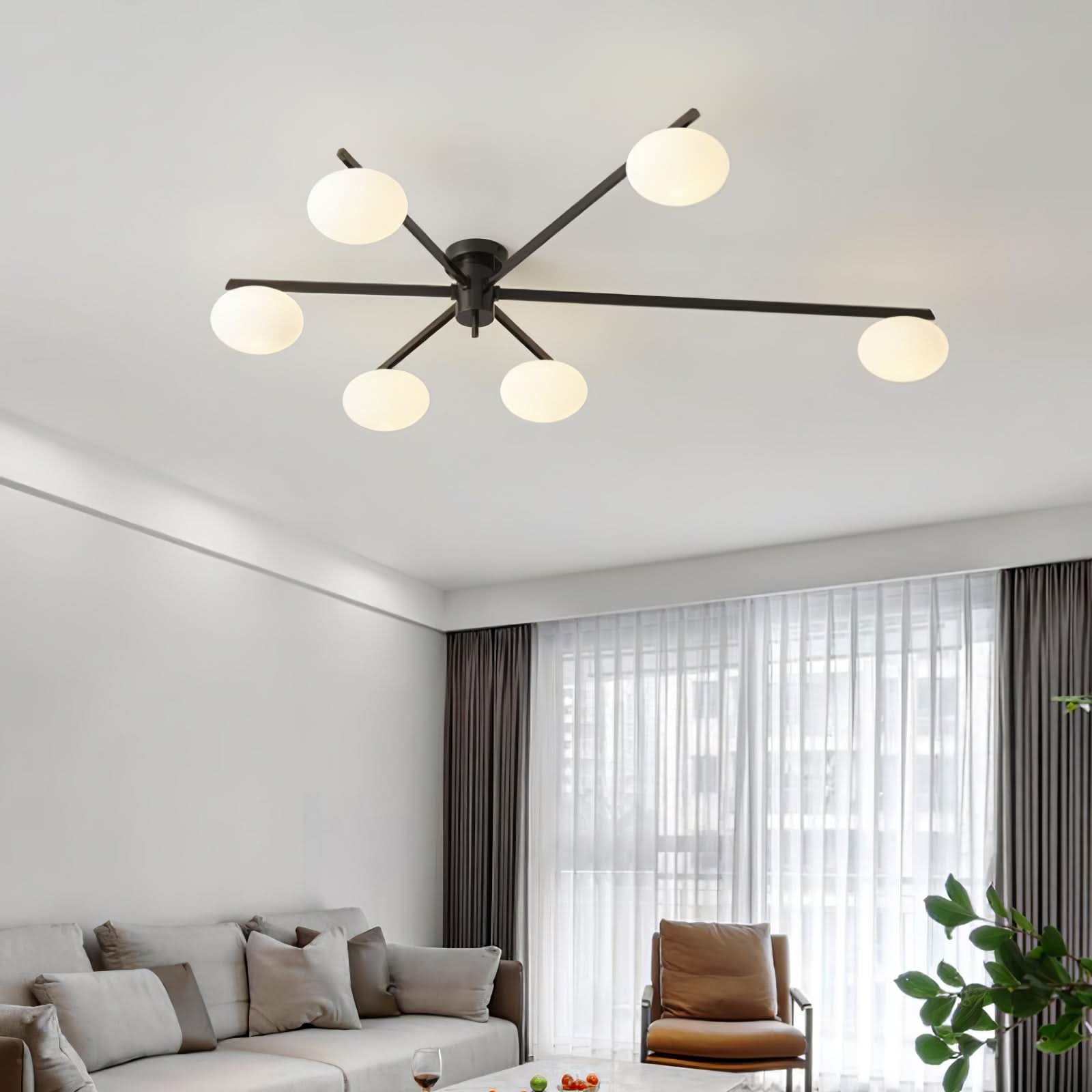 Lampada da Soffitto Moderna Jasper con Paralumi in Vetro