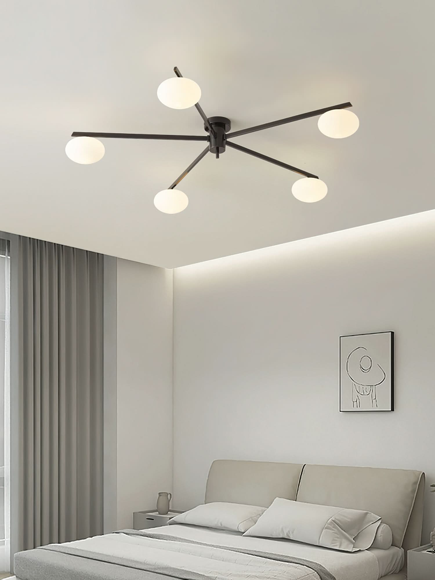 Lampada da Soffitto Moderna Jasper con Paralumi in Vetro