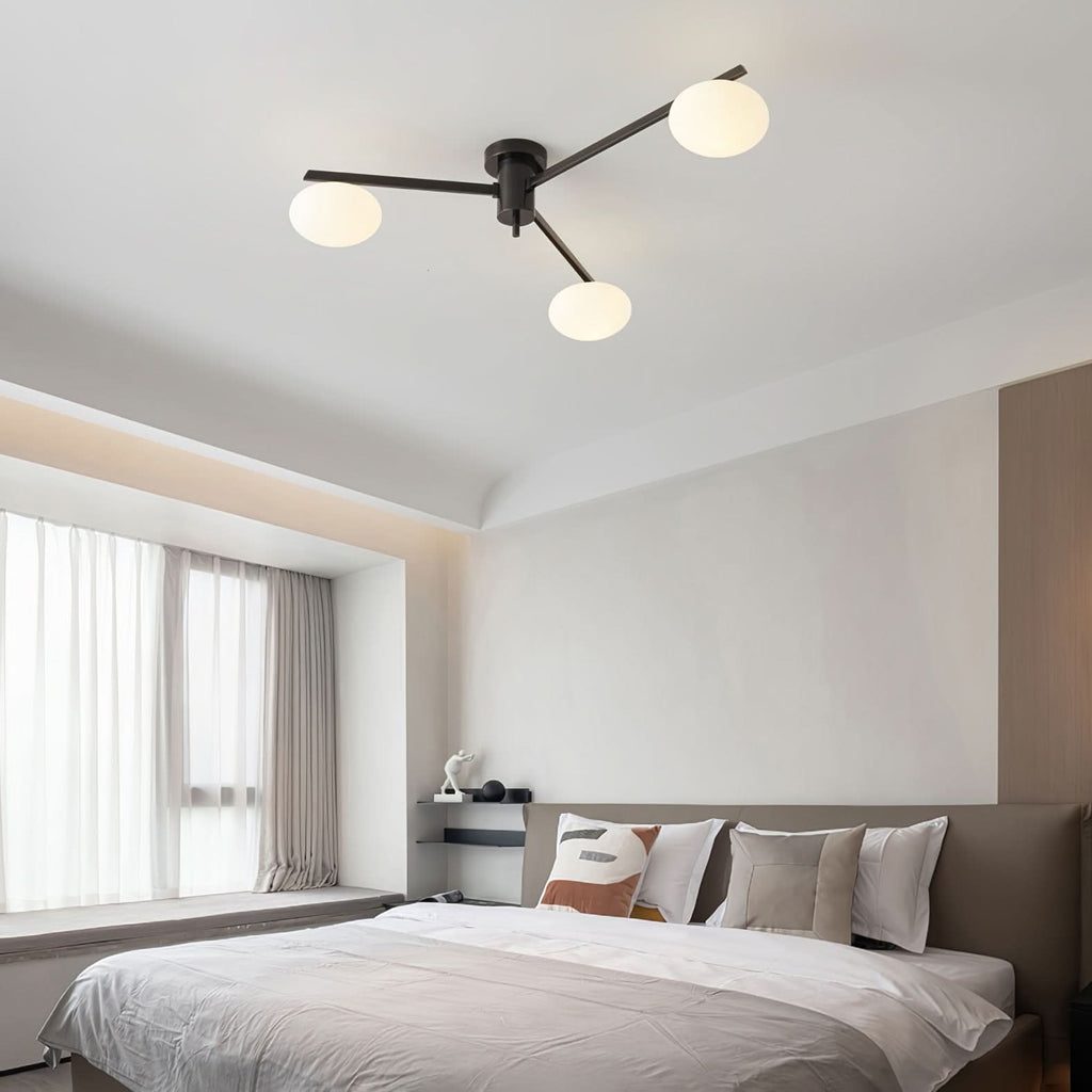 Lampada da Soffitto Moderna Jasper con Paralumi in Vetro