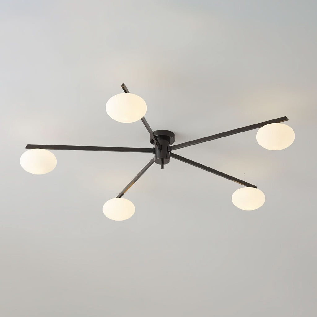 Lampada da Soffitto Moderna Jasper con Paralumi in Vetro