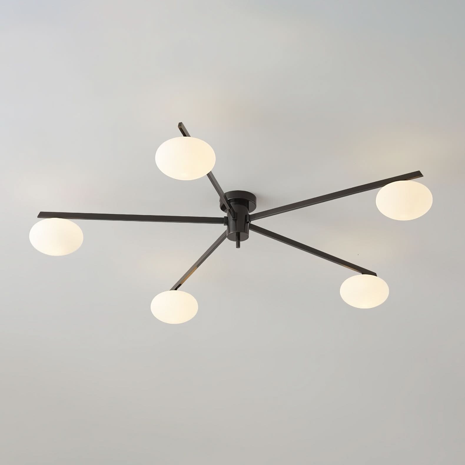 Lampada da Soffitto Moderna Jasper con Paralumi in Vetro