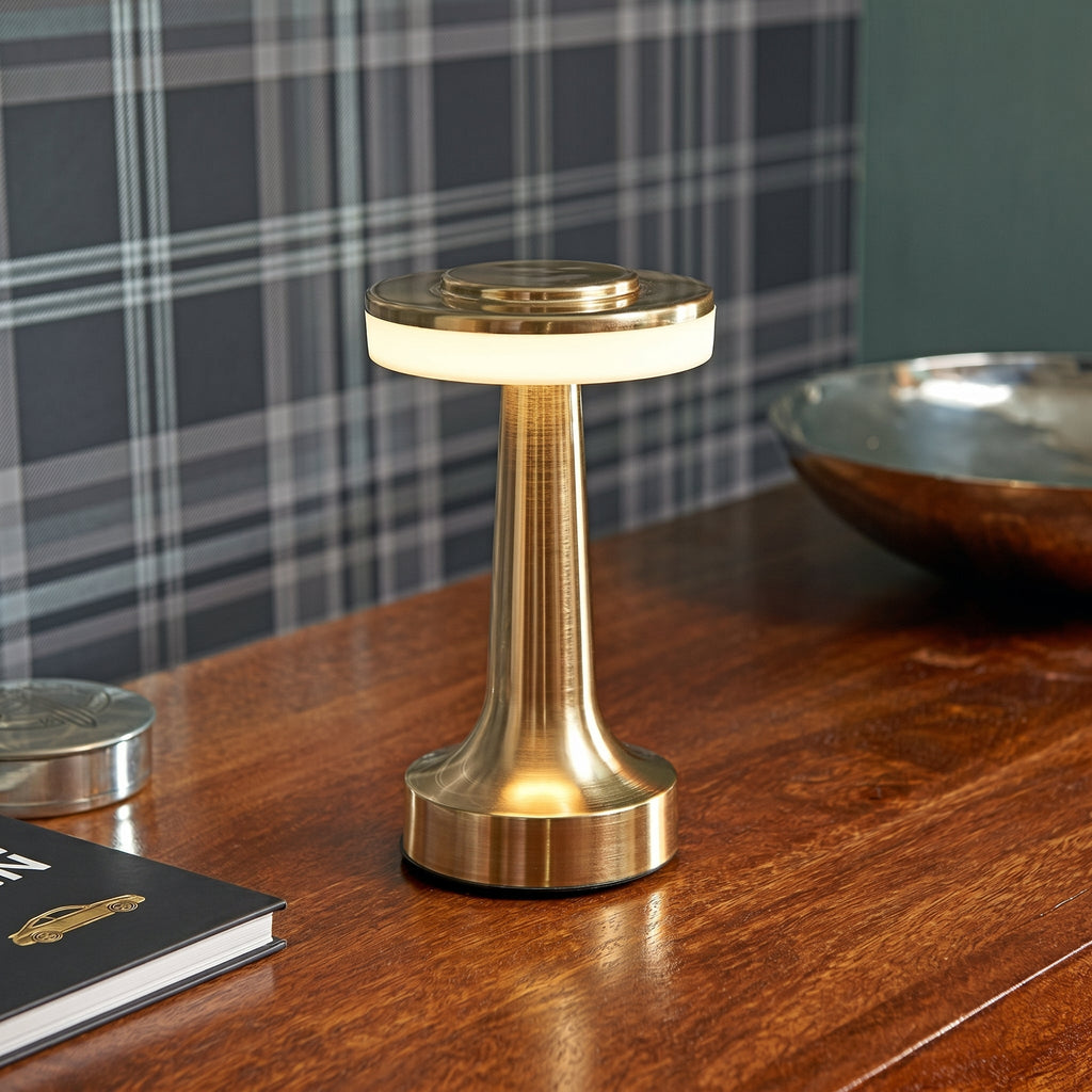 Lampada da tavolo LED wireless con funzione touch e design a T