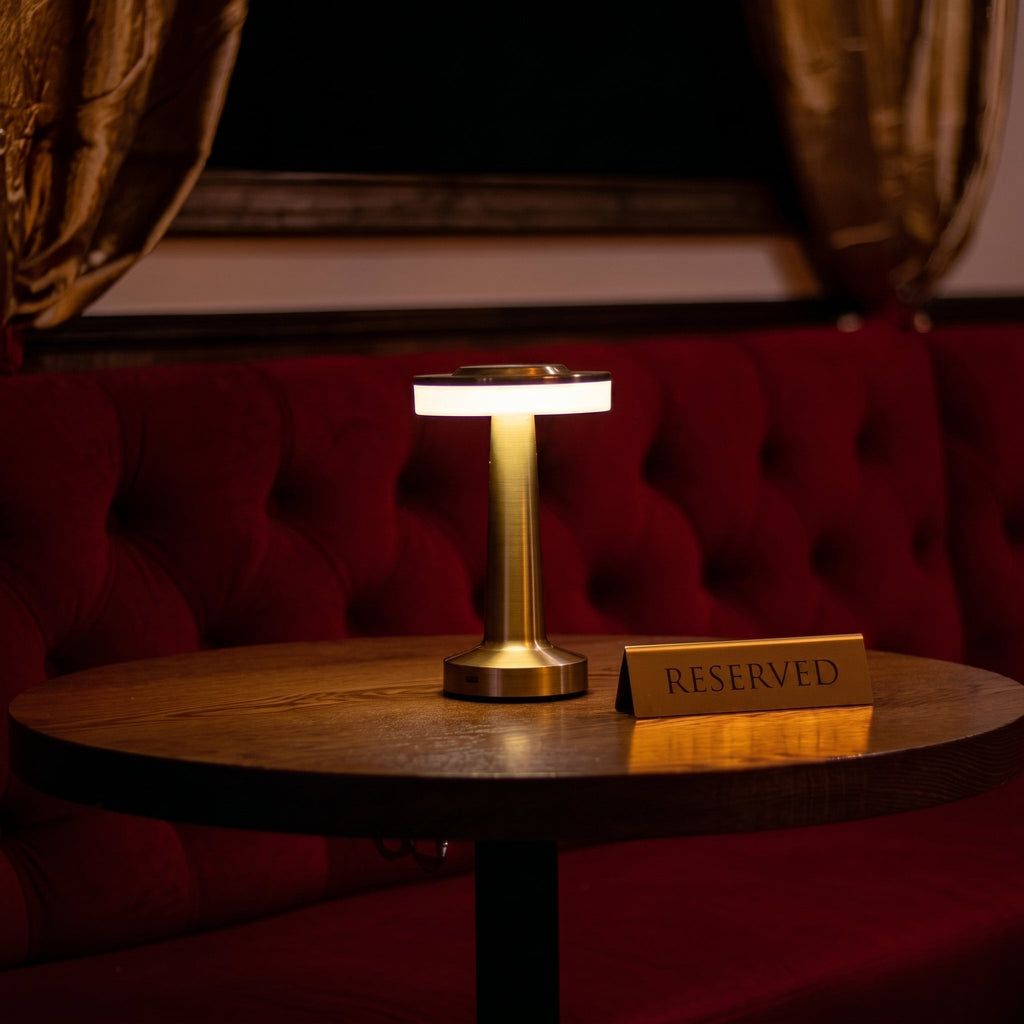 Lampada da tavolo LED wireless con funzione touch e design a T
