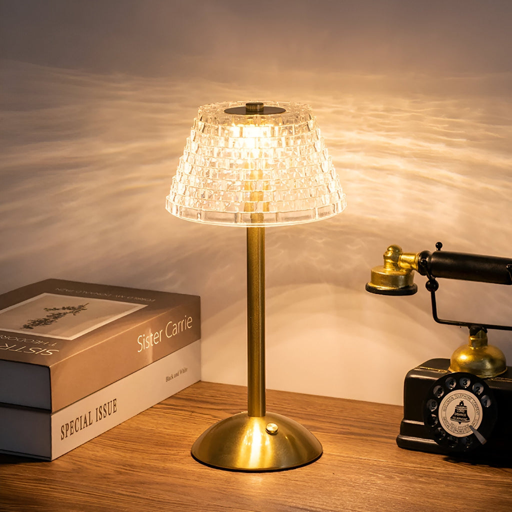 Lampada da tavolo senza fili con design elegante e senza tempo