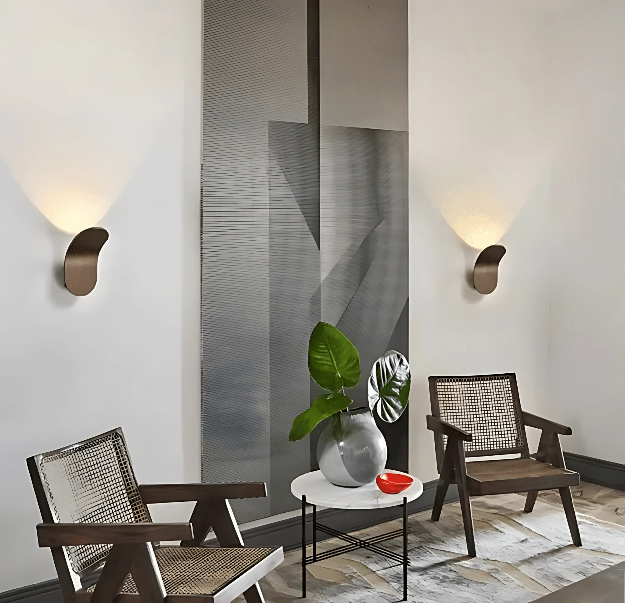 Seluna | Applique Metallica Curva con LED Integrato per Illuminazione Interna Calda