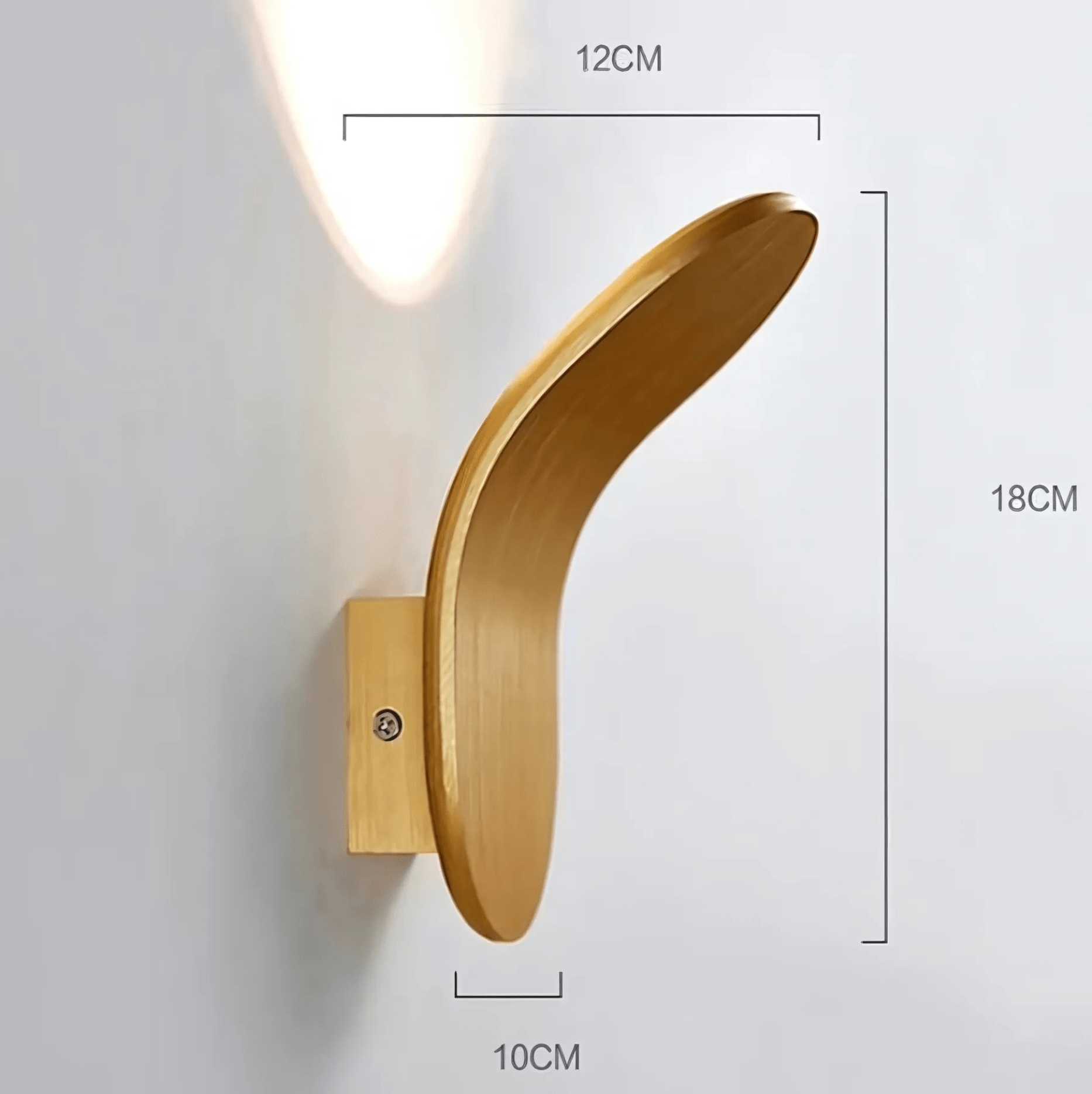 Lampada da Parete Curva Moderna con Luce LED - Set di 2