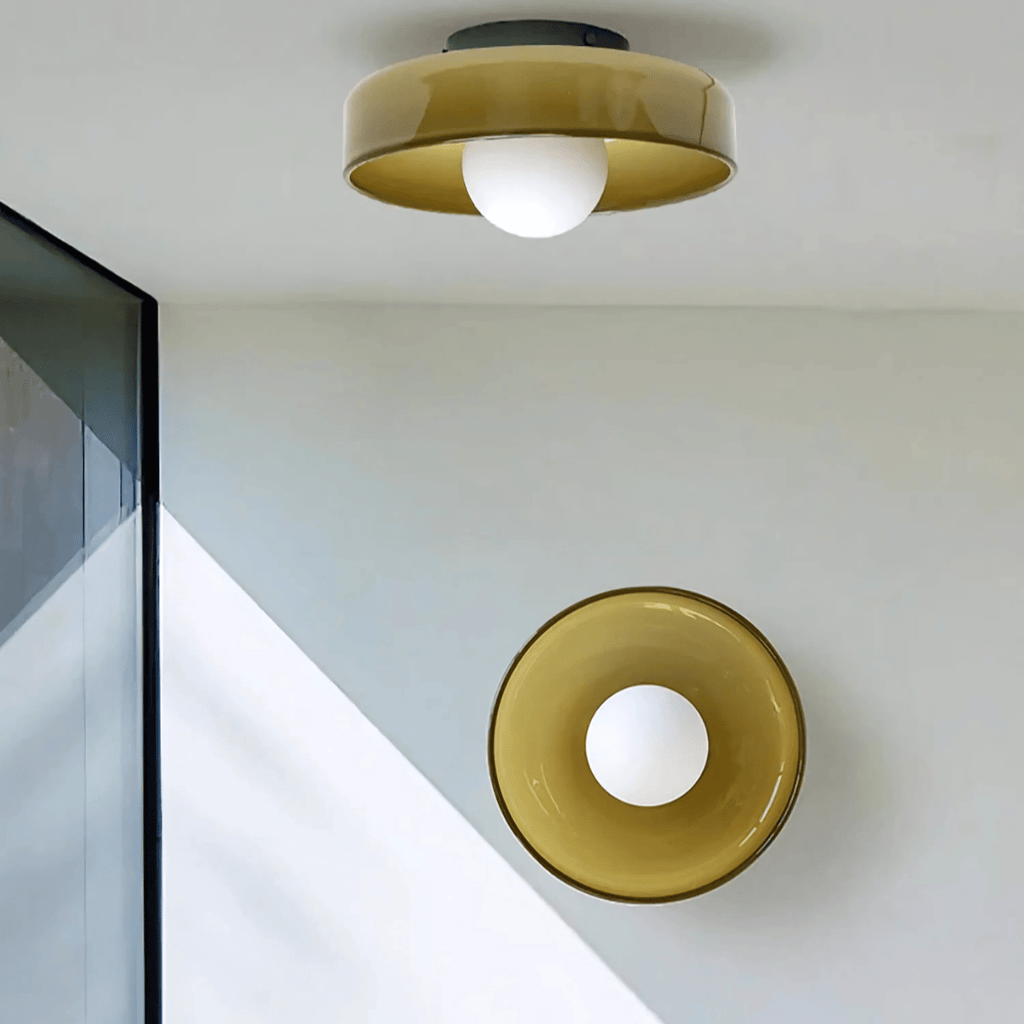 Avenya | Lampada da parete e soffitto in vetro con luce soffusa per soggiorni e camere da letto