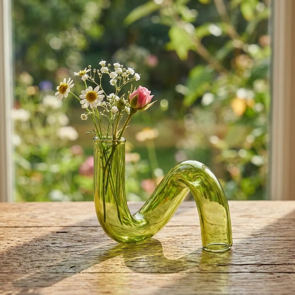 Vaso curvilineo con portacandele