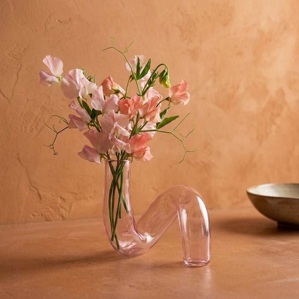 Vaso curvilineo con portacandele
