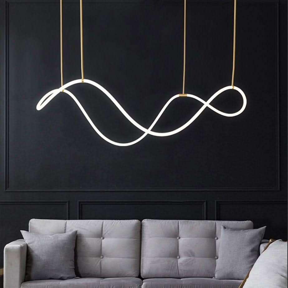 Moderna Lampada a Soffitto a Tubo Curvo LED
