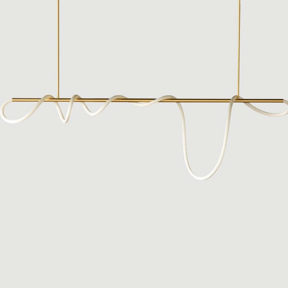 Moderna Lampada a Soffitto a Tubo Curvo LED