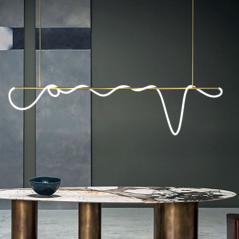 Moderna Lampada a Soffitto a Tubo Curvo LED