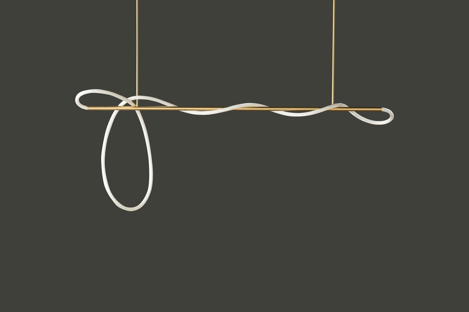 Moderna Lampada a Soffitto a Tubo Curvo LED