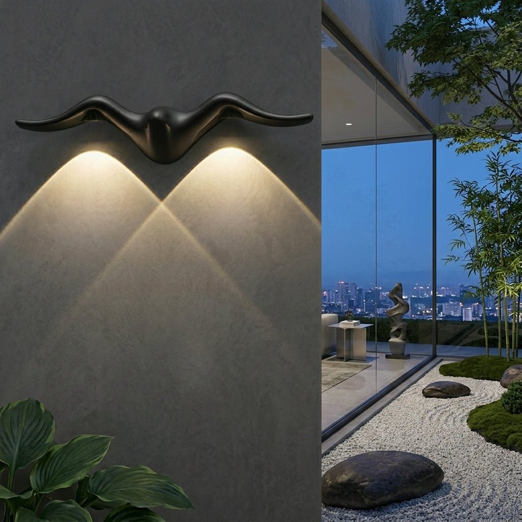 Lampada da parete esterna LED in forma decorativa