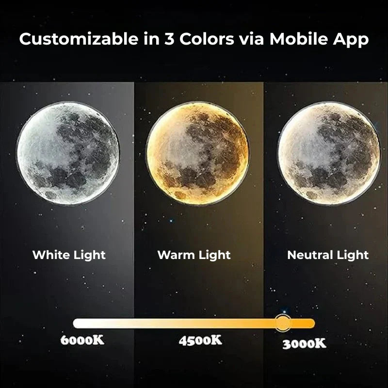 LED Moon Wall Lamp for Home Decor