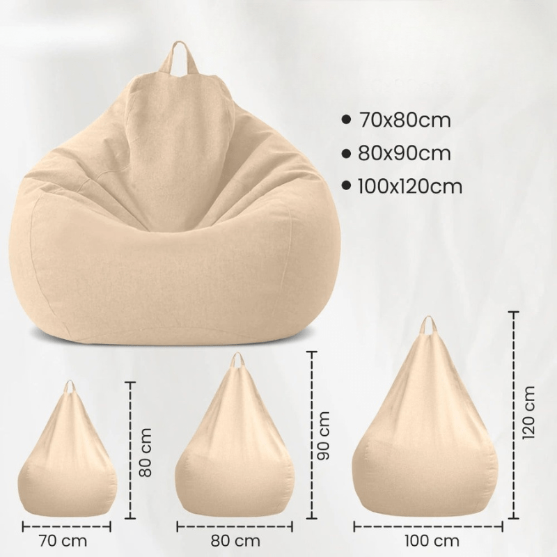 LINARELLO Beanbag – Sacco da Fieno in Lino di Lusso per il Massimo Comfort
