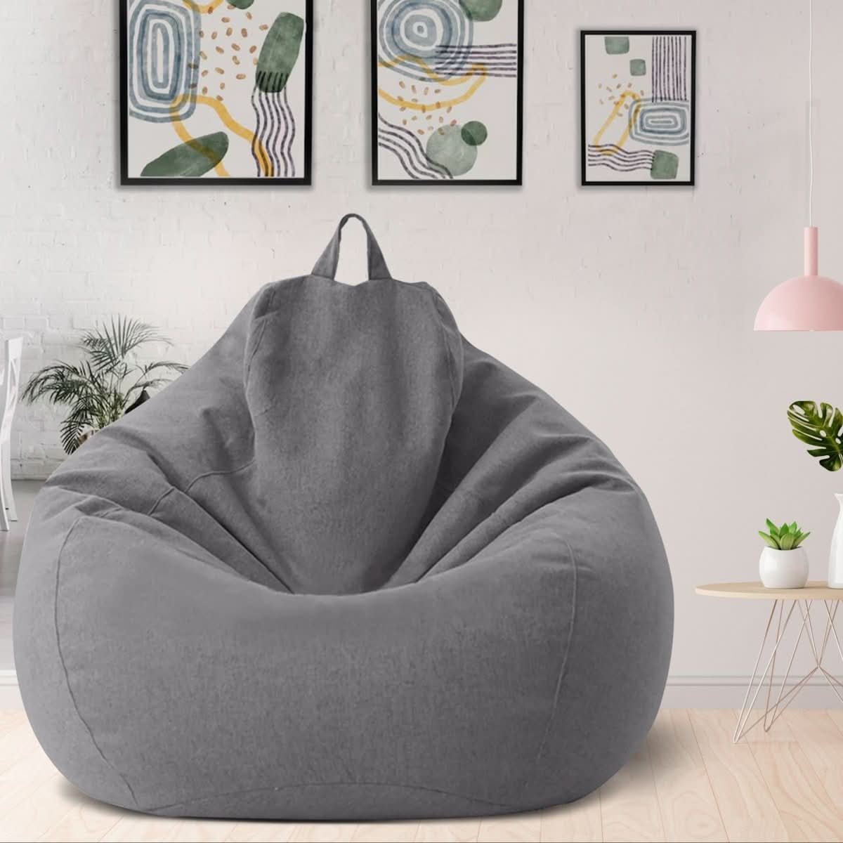 LINARELLO Beanbag – Sacco da Fieno in Lino di Lusso per il Massimo Comfort