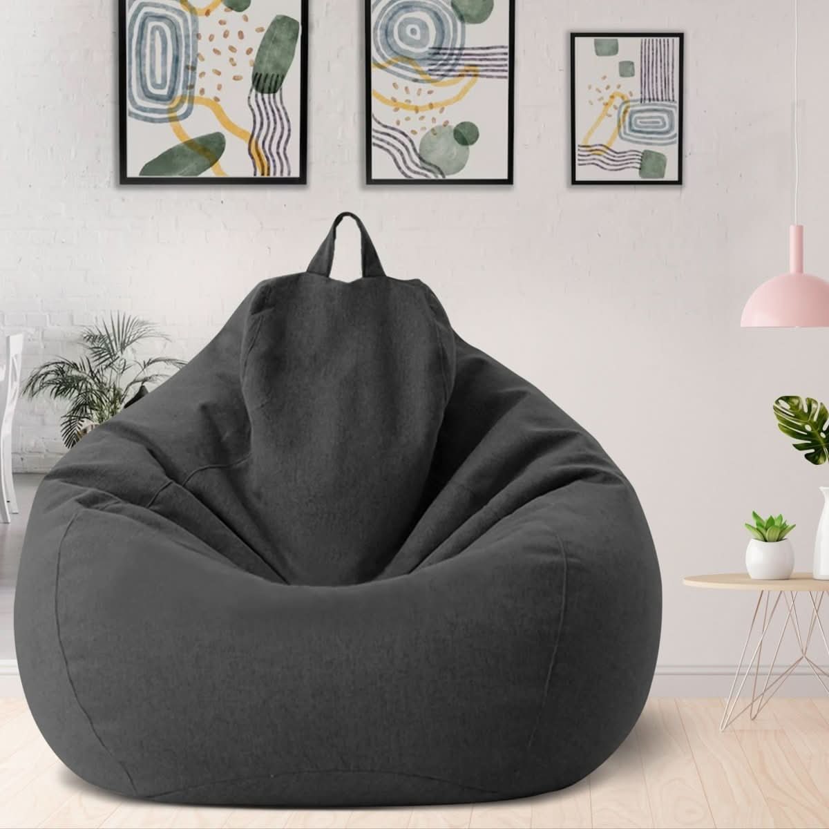LINARELLO Beanbag – Sacco da Fieno in Lino di Lusso per il Massimo Comfort
