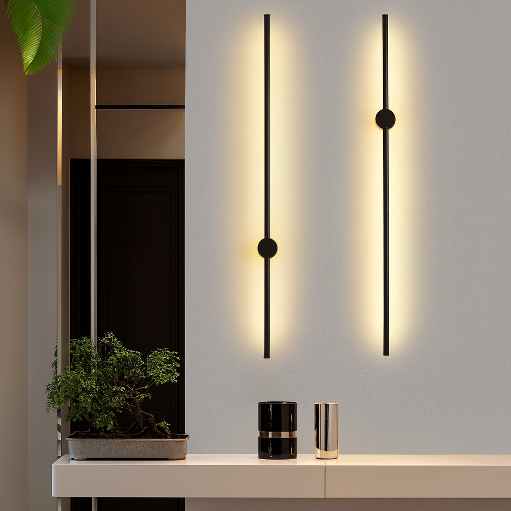 Aurevia | Applique LED Minimalista con Struttura in Ferro Elegante e Illuminazione Ambientale Morbida