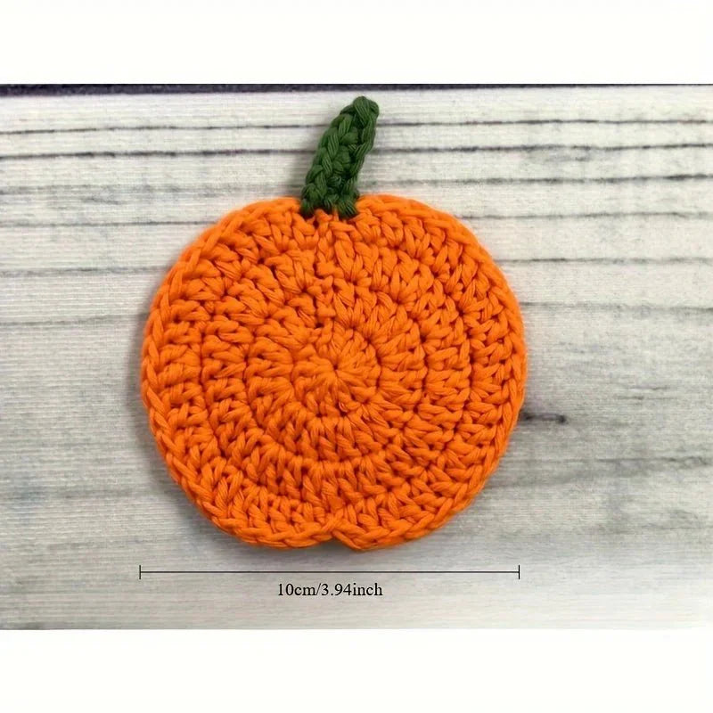 LOOMORA – Sottobicchieri a forma di zucca all'uncinetto fatti a mano per decorazioni autunnali