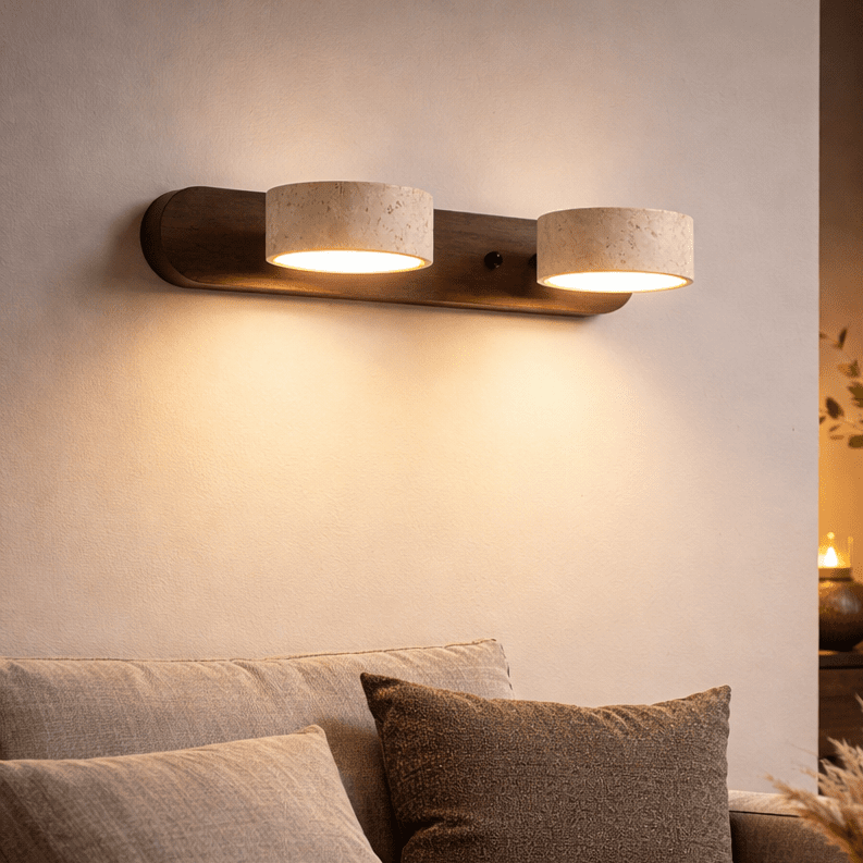 LUMÉNE – Applique da parete LED in Travertino per Lusso Architettonico