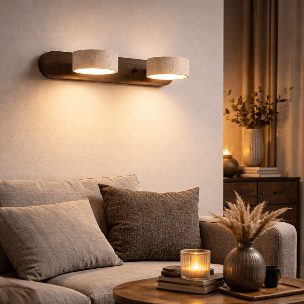 LUMÉNE – Applique da parete LED in Travertino per Lusso Architettonico