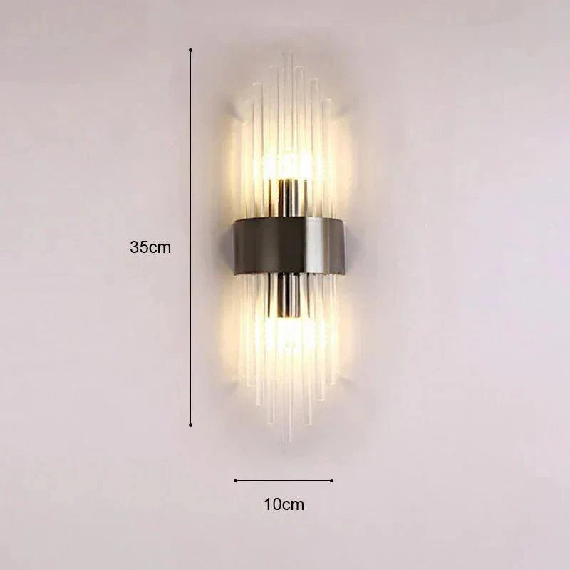 Applicazione di Cristallo Elegante con Tocco Dorato
