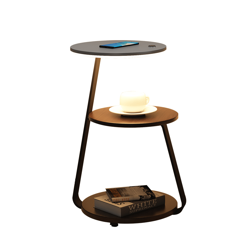 Luxurious Double-Layered Side Table with Storage