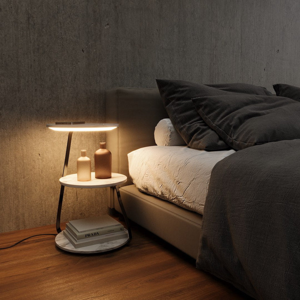 Luxurious Double-Layered Side Table with Storage