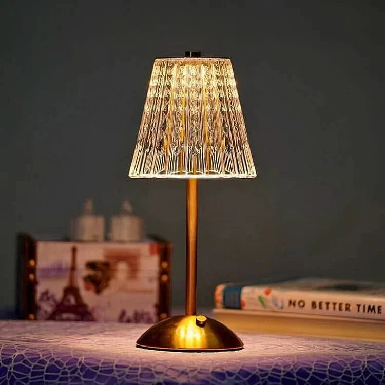 Lampada da Tavolo Cordless LED Ricaricabile in Cristallo