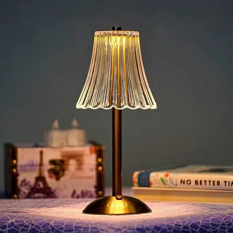 Lampada da Tavolo Cordless LED Ricaricabile in Cristallo