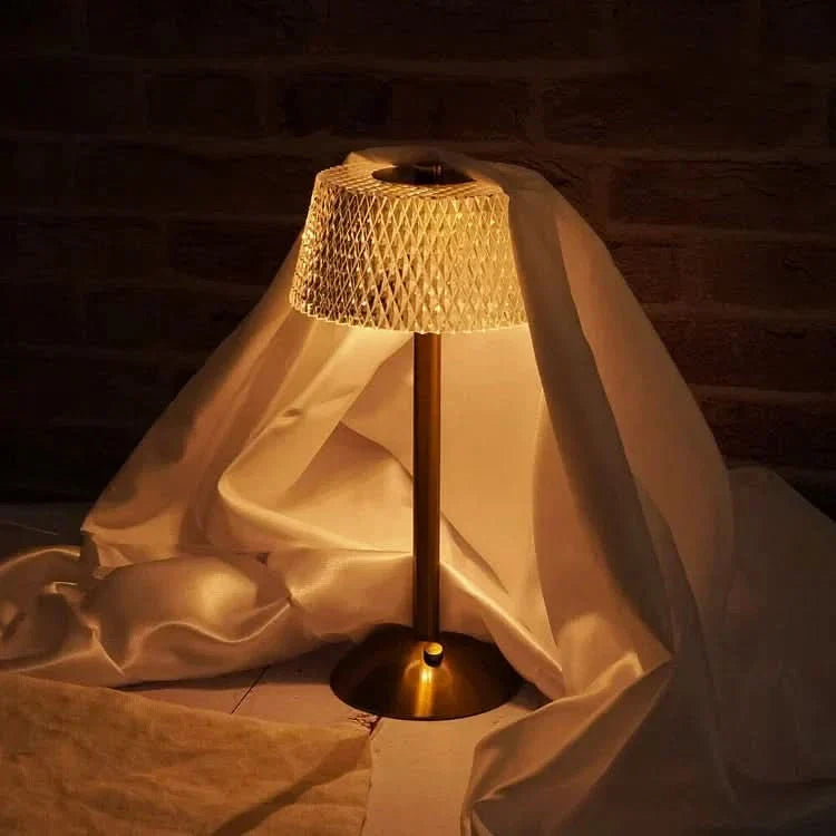 Lampada da Tavolo Cordless LED Ricaricabile in Cristallo