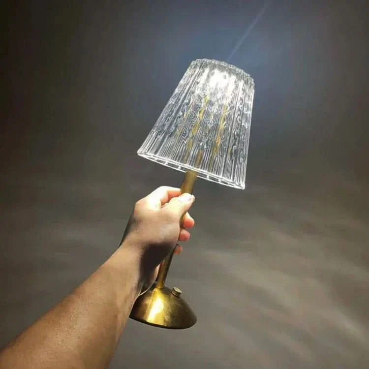 Lampada da Tavolo Cordless LED Ricaricabile in Cristallo