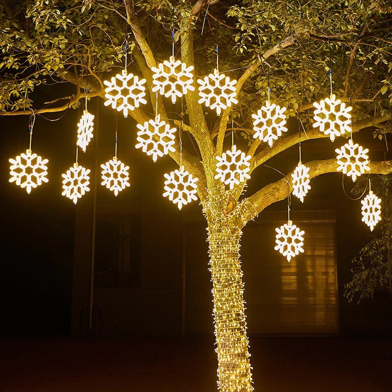 Decorazioni Natalizie LED Esterni Fiocchi di Neve