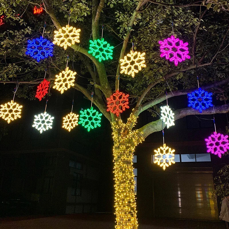 Decorazioni Natalizie LED Esterni Fiocchi di Neve