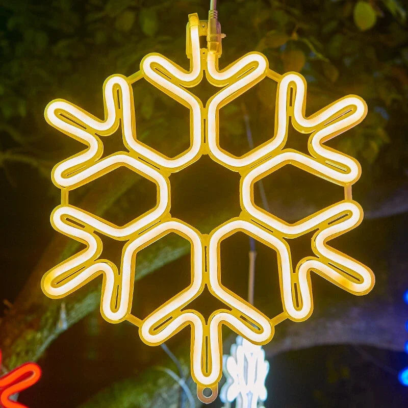 Decorazioni Natalizie LED Esterni Fiocchi di Neve