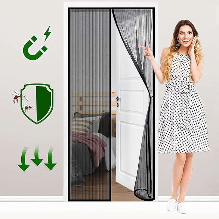 InsectGuard Magnetic Mesh Door for Homes