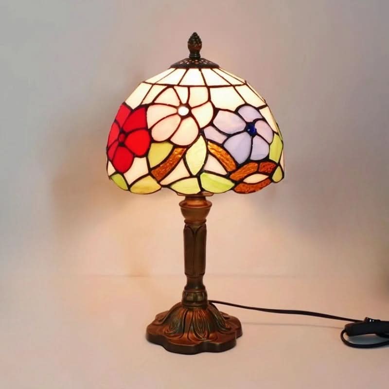 Lampada da Tavolo LED in Vetro Tiffany Barocco Retro E27