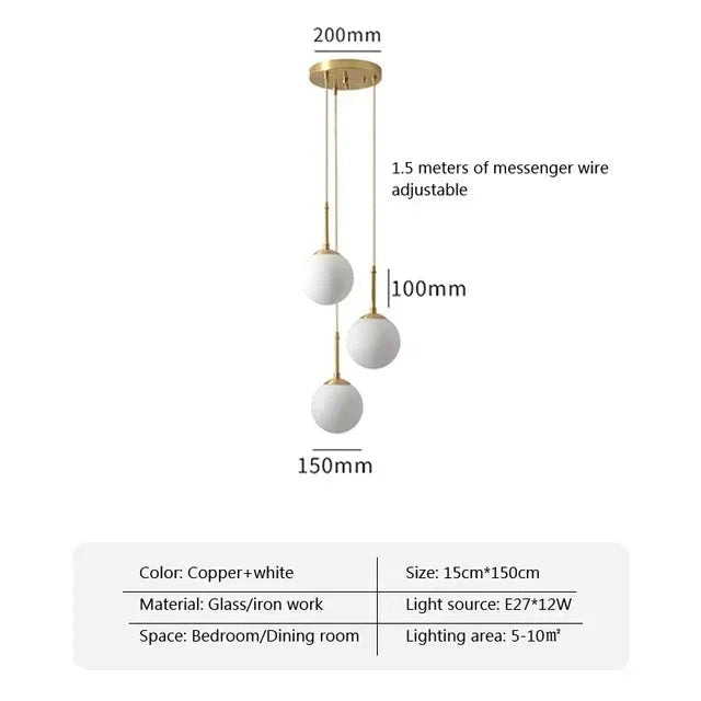 Lampada a Sospensione in Vetro Kinley