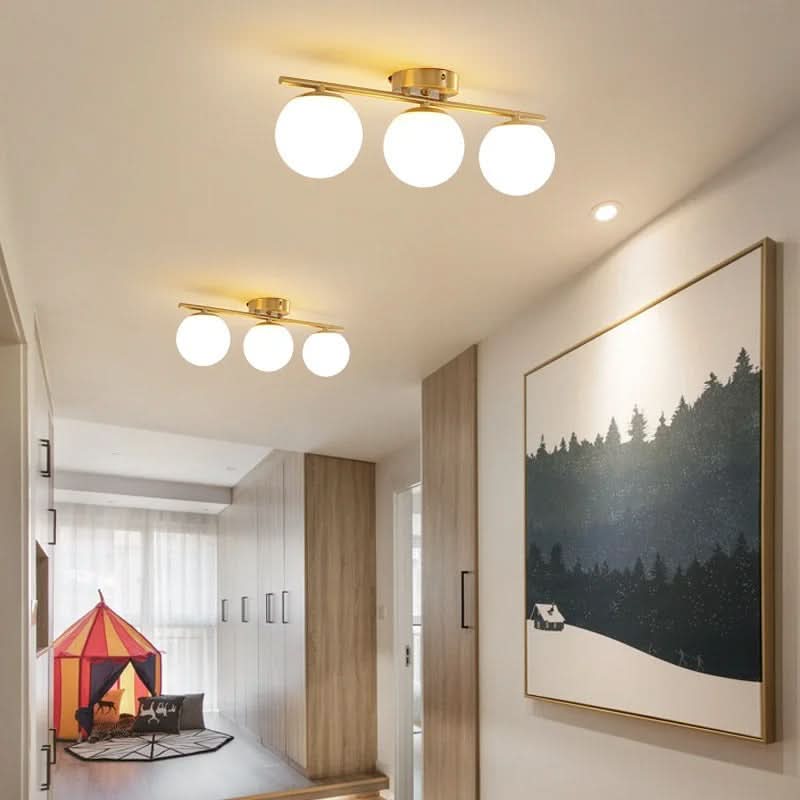 NordLux LED Lampada da Soffitto in Vetro – Globo Bianco